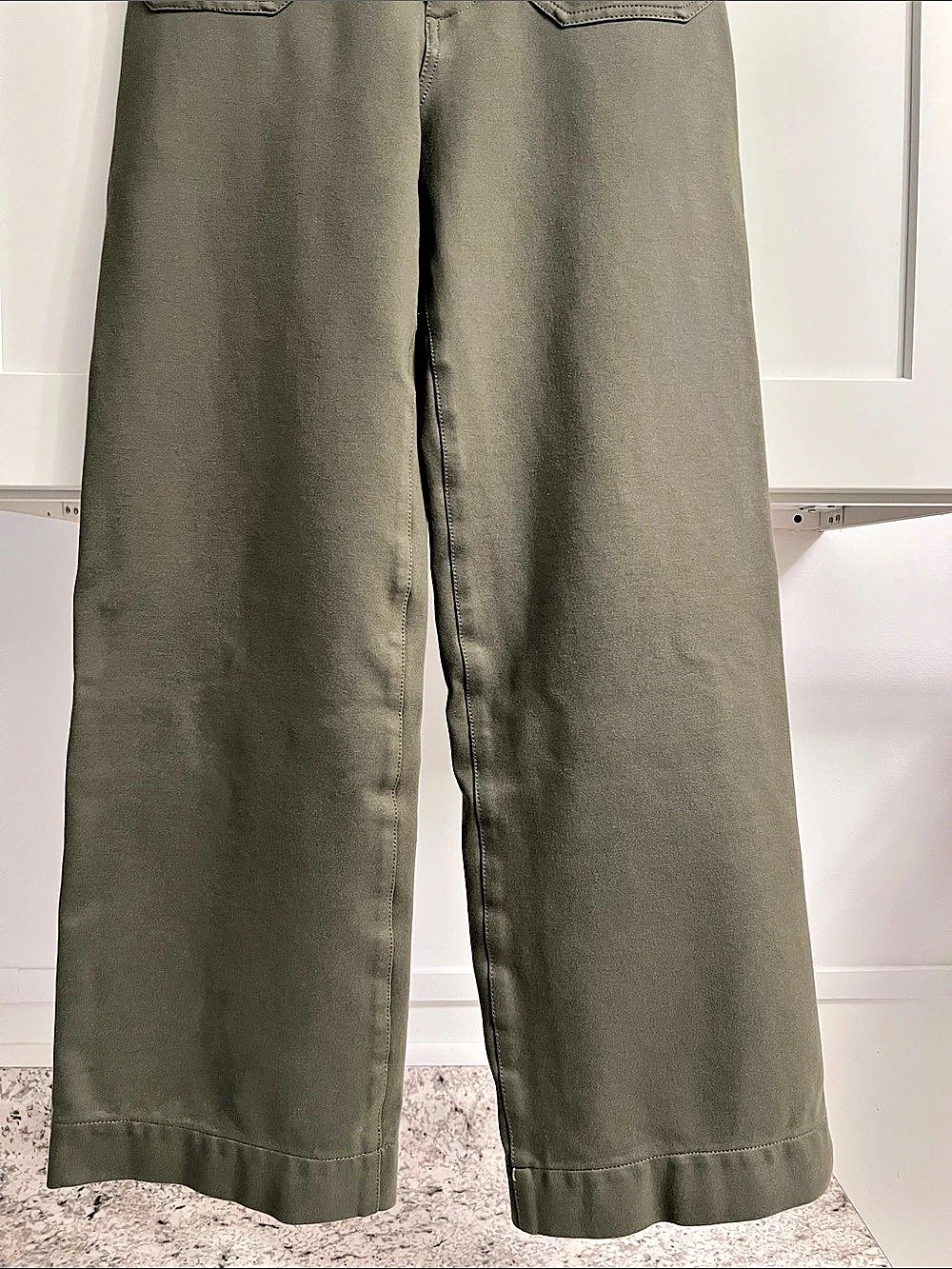 Maeve The Colette Wide Leg Pants in Green Waist 24 Like New - Picture 4 of 16